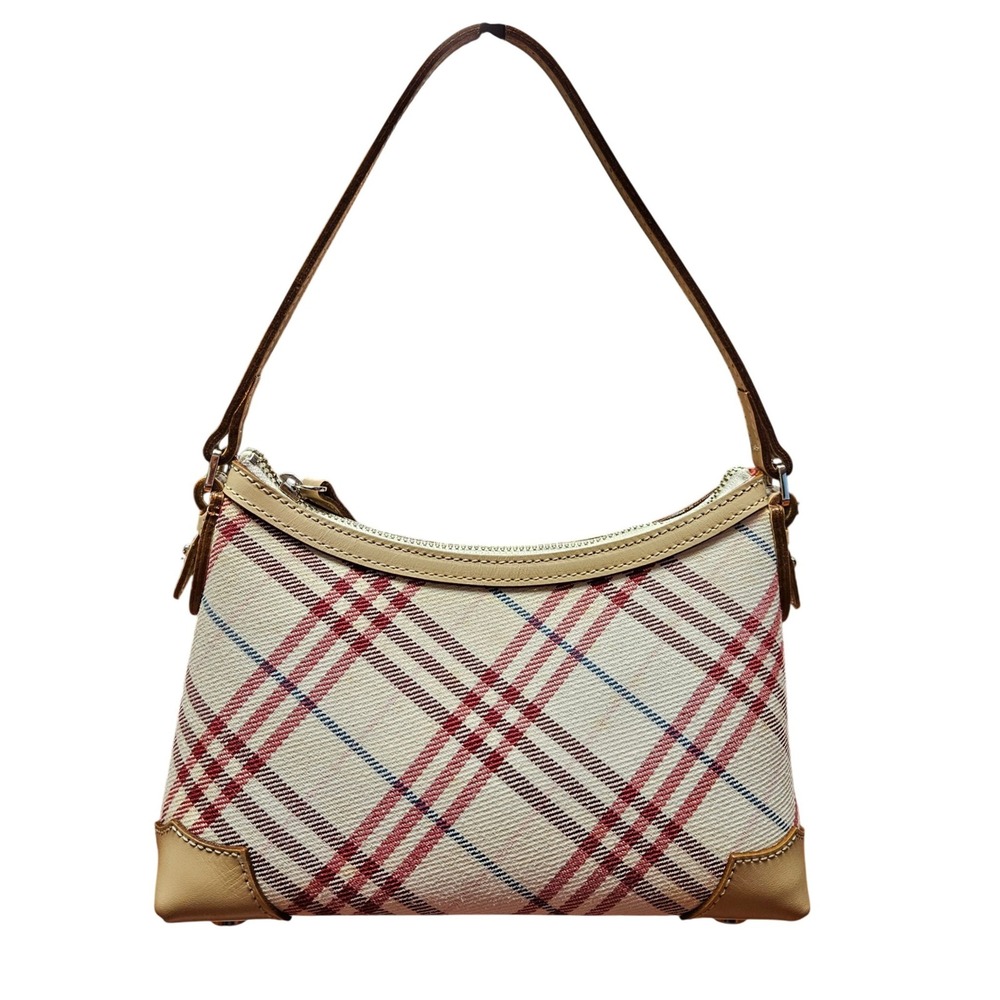 BURBERRY Blue Label Nova Check Shoulder Bag Red White Canvas Japan Exclusive Y2K - Picture 2 of 9